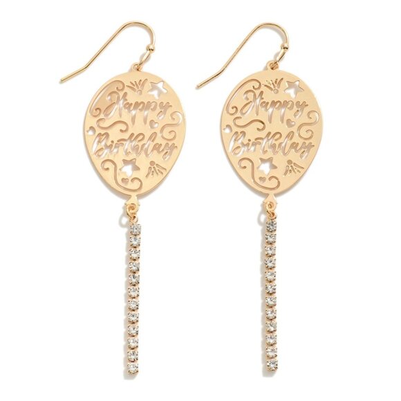 One Blessed Nana Jewelry - NWT  BOUTIQUE   'Happy Birthday' Balloon With Rhinestone String Detail  FUN